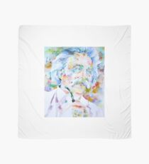 MARK TWAIN - watercolor portrait Scarf