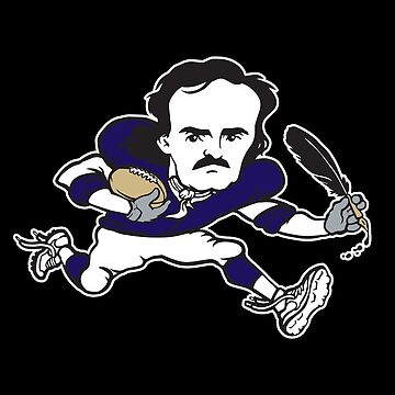 Baltimore Ravens Raven Cartoon Character with Football 
