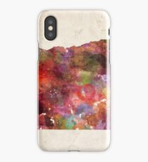oregon map warm colors iPhone Case