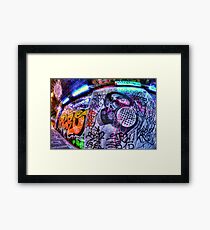 Masked graffiti man Framed Print