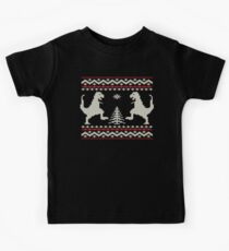 Ugly Christmas Dinosaurs Kids Tee