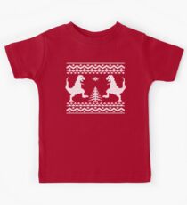 Ugly Christmas Dinosaurs Kids Tee
