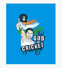 Sachin God of Cricket Photographic Print