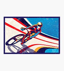 retro track cycling print poster Photographic Print