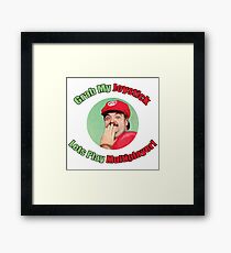 Grab My Joystick -- Sexy Super Mario Framed Print