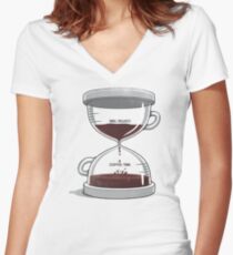 Coffee Time Shirt mit V-Ausschnitt