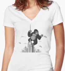 Playing with planes Women's Fitted V-Neck T-Shirt