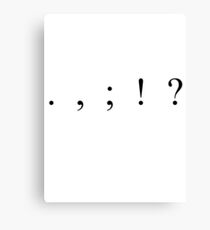 Evolution of Punctuation Canvas Print