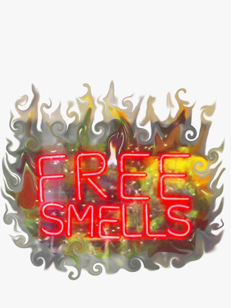 free-smells-stickers-by-dadesimone-redbubble