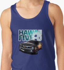 Hawaii Five-O Black Camaro (White Outline) Tank Top