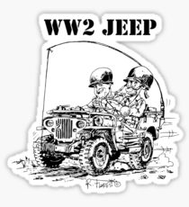 WW2 jeep Sticker