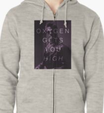 Sudadera con capucha y cremallera El oxígeno te eleva