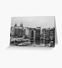 Amsterdam (b/w film) Greeting Card