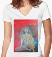 Doll Women's Fitted V-Neck T-Shirt