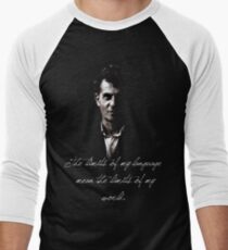 The limits of my language mean the limits of my world - Wittgenstein Men's Baseball ¾ T-Shirt