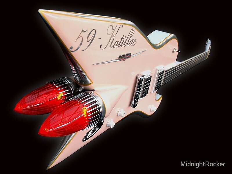 "1959 Aluminium Cadillac Guitar" by MidnightRocker Redbubble