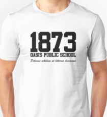 Camiseta unisex Escuela pública OASIS # 1873 - Negro