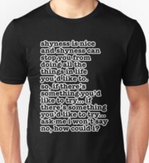 The Smiths Song Lyrics - shyness is nice... Unisex T-Shirt