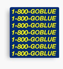 1-800-GOBLUE – University of Michigan Hotline Bling Canvas Print