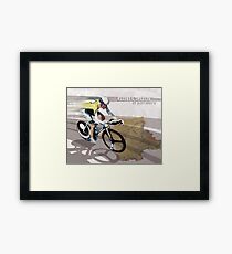 Lámina enmarcada cartel retro de ciclismo Contador El Pistolero