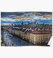 Warsaw City Skyline Poster