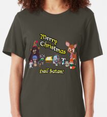 Woodland Critter Christmas Slim Fit T-Shirt
