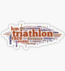 Triathlon Word Map Sticker