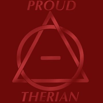 Dark red therian theta delta Sticker for Sale by DraconicsDesign