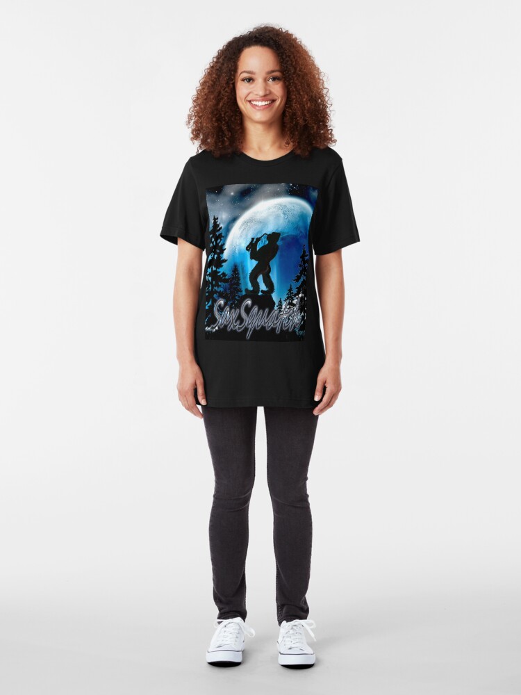 Alternate view of SaxSquatch Slim Fit T-Shirt
