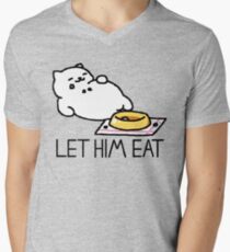 Neko Atsume - Let Him Eat Men's V-Neck T-Shirt