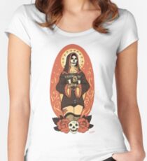 Camiseta entallada de cuello redondo Santa Muerte