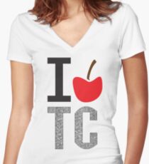 I Love Traverse City Women's Fitted V-Neck T-Shirt