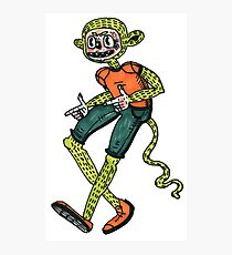 City hipster monkey green Photographic Print