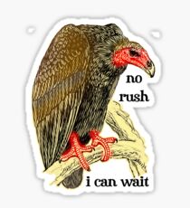 polite vulture can wait Sticker
