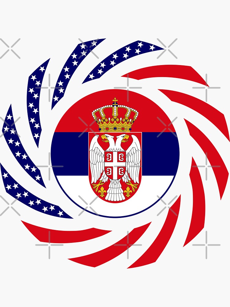 Serbian American Multinational Patriot Flag Series by carbonfibreme