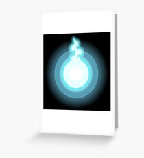 Leuchtende blaue Seele Grußkarte