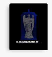 The Angel and the Blue Box Canvas Print