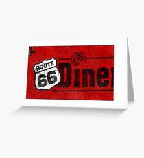 Route 66 Diner Sign Greeting Card