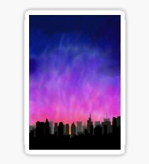 Pegatina New York City Skyline Sunset