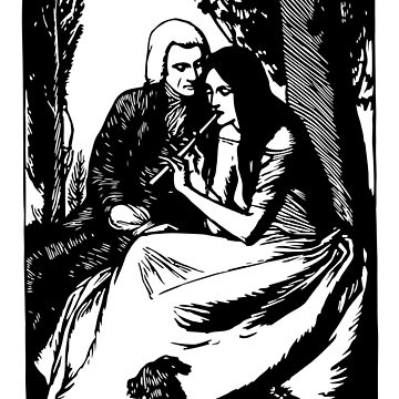 Aperçu de l'œuvre Gravure romantique, noir et blanc de RosaLeeDesign