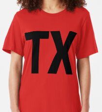 Texas TX Black Ink Slim Fit T-Shirt