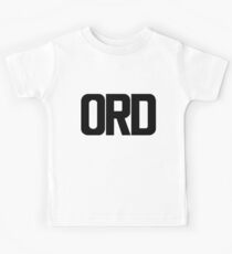 ORD O Hare International Airport Black Ink Kids Tee