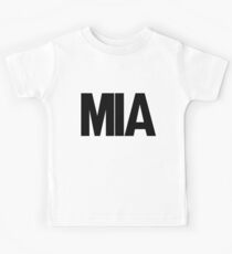 MIA Miami International Airport Black Ink Kids Tee