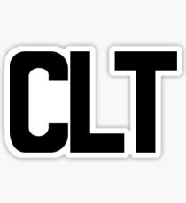 CLT Charlotte Douglas International Airport Black Ink Sticker