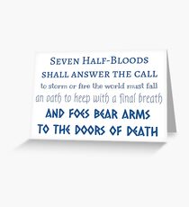 Prophecy of the Seven - Blue Greeting Card