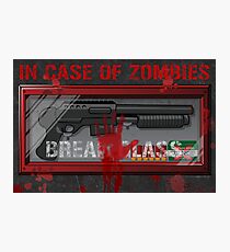 In Case Of Zombies Poster Photographic Print