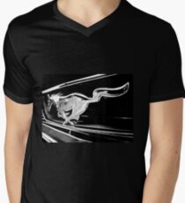Black and White - '66 Mustang grill (2013) Men's V-Neck T-Shirt