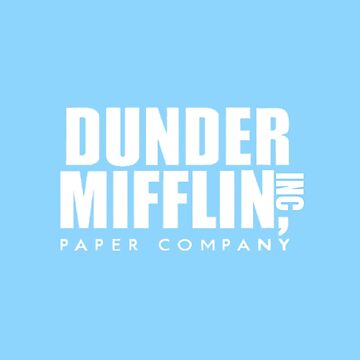 The Office - Dunder Mifflin Paper Company Logo - Light Blue | Metal Print