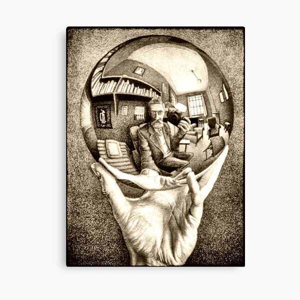 Escher's selfie Canvas Print