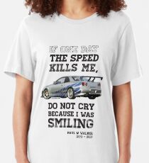 Paul Walker Tribute GTR - Halftone Slim Fit T-Shirt